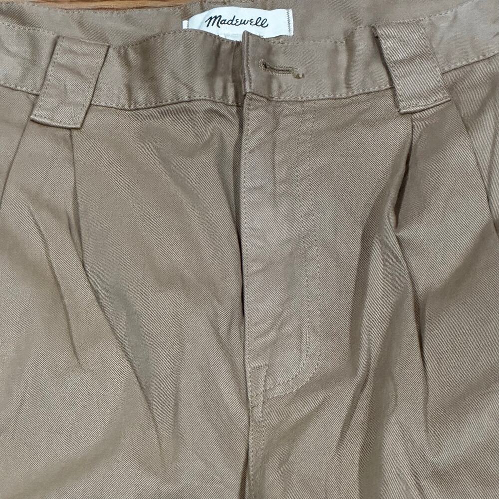 Madewell khaki Classic Pleated Tapered Pants size 30 - Picture 8 of 10